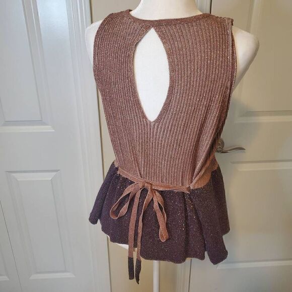 Moth Anthropologie Riella Pink Purple Shimmer Tank L - Picture 9 of 12